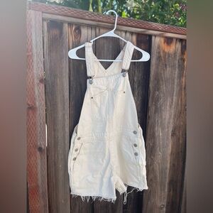 Old Navy Cream Denim Overalls